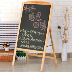 Wooden Easel Blackboard Floor Stand – Large-Sized Advertising Sign, Hand-Drawn Display Board for Store Entrances, Desktops, or Pop-Up Stalls
