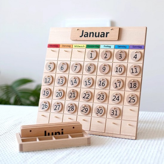 Wooden Calendar Wooden Kids Gifts