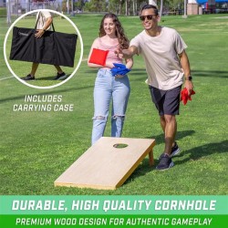 Customize Your Own Pattern Wooden Regulation Size Cornhole Game Set Boards Bean Bags Toss Game Carry Bag
