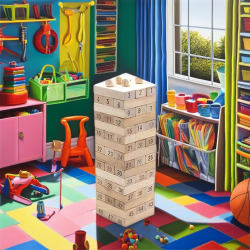 51pcs Large Beech Wooden Digital Stacking High Educational Toys for Children