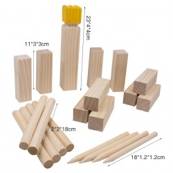 Wholesale Premium Classic Garden Lawn Wooden Viking Skittle Game Set with Carry Bag				