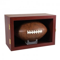 UV Protection Wall Mount Sports Memorabilia Baseball Dust Proof Wooden Football Display Case With Locker