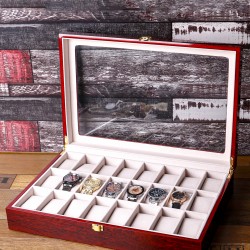 Wooden watch storage box, available in multiple specifications, with scratch-resistant flannel lining, suitable for both business and home use.