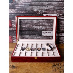 Wooden watch storage box, available in multiple specifications, with scratch-resistant flannel lining, suitable for both business and home use.