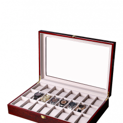 Wooden watch storage box, available in multiple specifications, with scratch-resistant flannel lining, suitable for both business and home use.