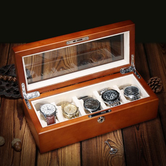 Black wooden watch box	