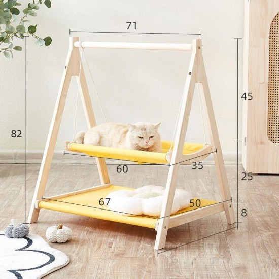 wooden Rocking Bed Wooden Cat House