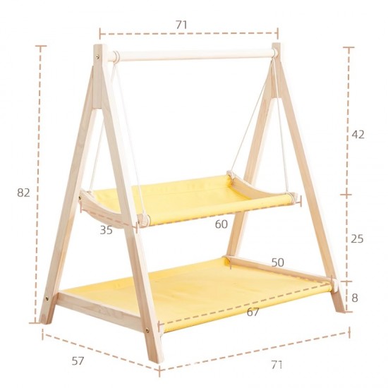 wooden Rocking Bed Wooden Cat House
