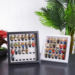 New Design Brick Photo Frame Black Wood 3D Shadow Box Mini Figures Display Frame for Mini Toys Collection