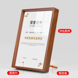Walnut wood crystal medals, solid wood authorized plaques, honor plaques, gold medals, franchise agent certificates, custom made