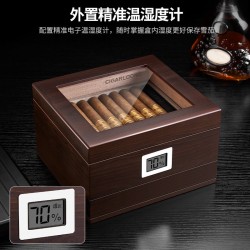 Qielong Mellow‑flavor Cuban Cedar Wood 50‑Count Large‑Capacity Men's Cigar Box, Humidor Set for Home Use