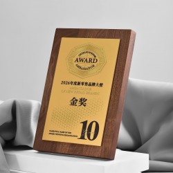 Metallic embossed authorized license plates, wooden custom-made award medals, authorized regional agent store front display signs