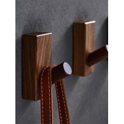 Black Spade Wooden Hook for Door Back, Entryway Wall, Living Room – Minimalist, No-Drill, Nordic-Style, Premium Solid Wood Coat Hook