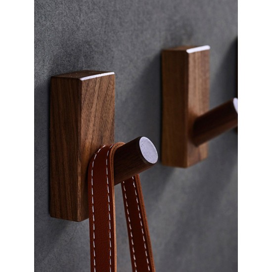 Wall-mounted wooden shelving unit
