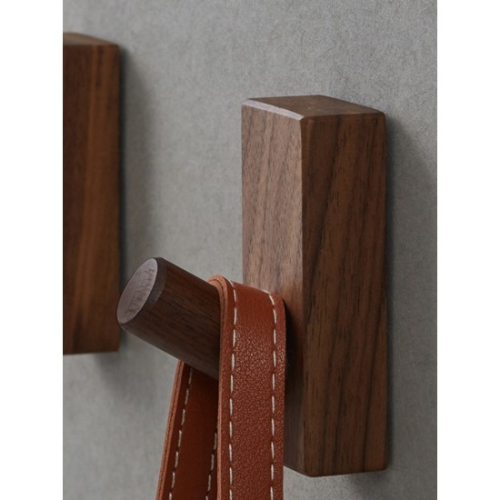 Wall-mounted wooden shelving unit