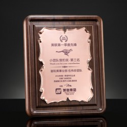 Custom-made black walnut solid wood medals, wooden authorization plaques, custom honorific plaques, and creative award badges